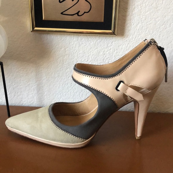 L.A.M.B. Shoes - L.A.M.B. Kellsie Mary Jane Pump Leather Heels 7